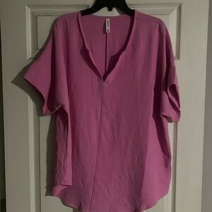 Zenana shirt with v neck